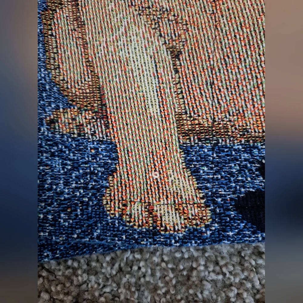 Vintage Sugar Street Weavers Pug Dog Tapestry Jacket - Picture 5 of 5